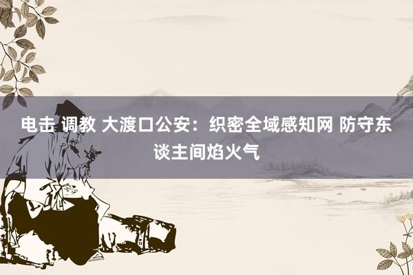 电击 调教 大渡口公安：织密全域感知网 防守东谈主间焰火气